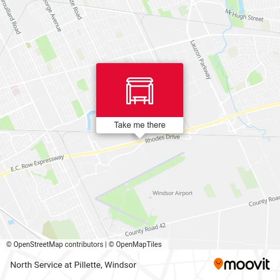 North Service at Pillette map