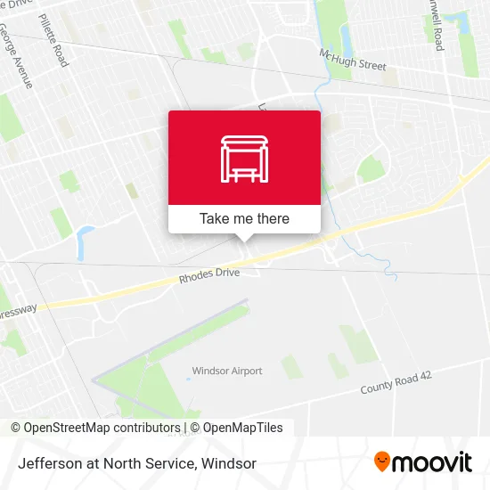 Jefferson at North Service map