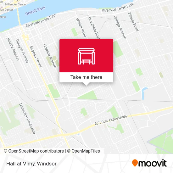 Hall at Vimy map