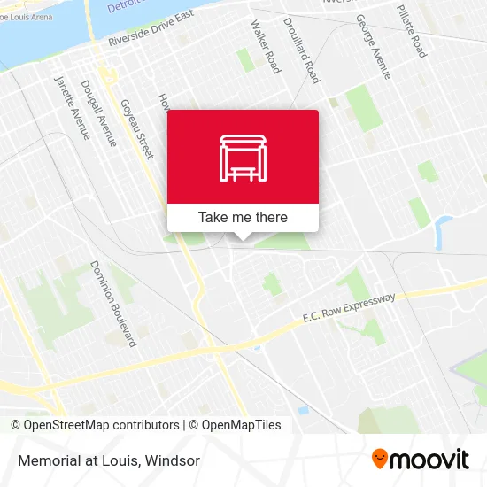 Memorial at Louis map