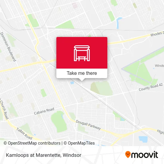 Kamloops at Marentette map