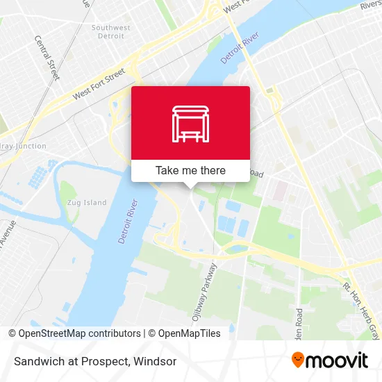 Sandwich at Prospect map