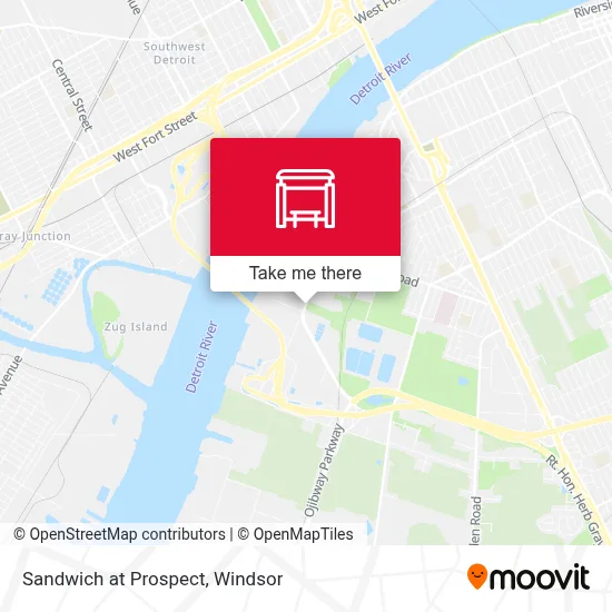 Sandwich at Prospect map