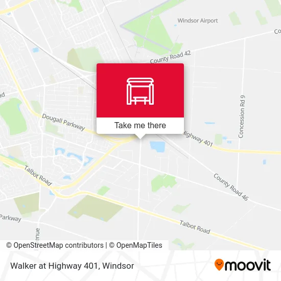 Walker at Highway 401 map