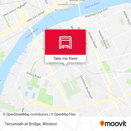 Tecumseh at Bridge map