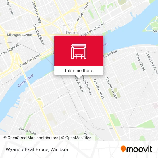 Wyandotte at Bruce map