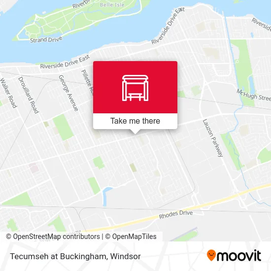 Tecumseh at Buckingham map