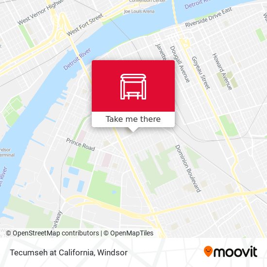Tecumseh at California map