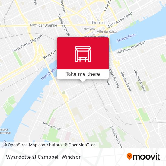 Wyandotte at Campbell map