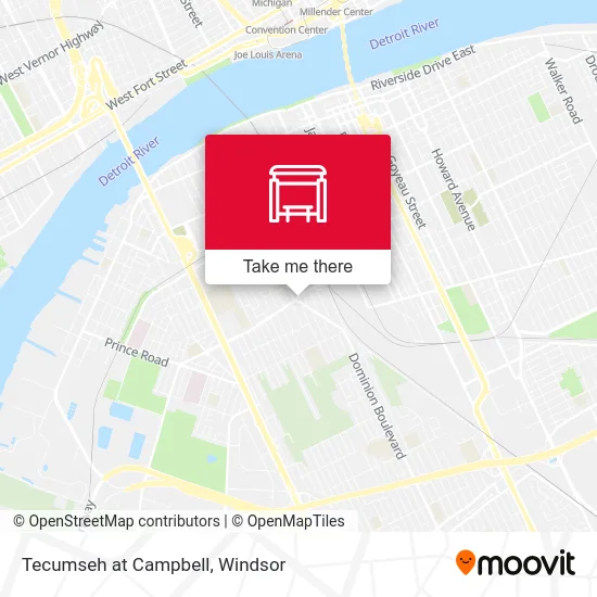 Tecumseh at Campbell map