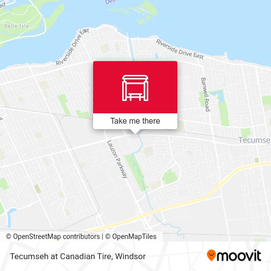 Tecumseh at Canadian Tire map