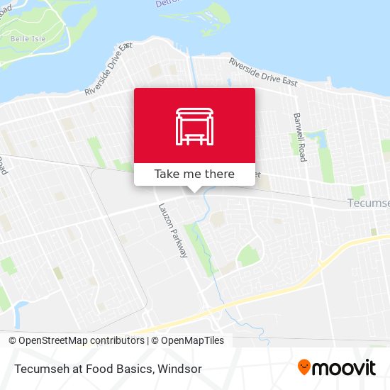 Tecumseh at Food Basics map