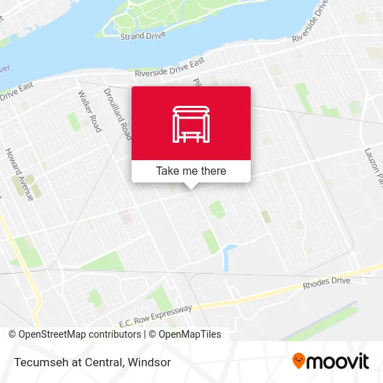 Tecumseh at Central map