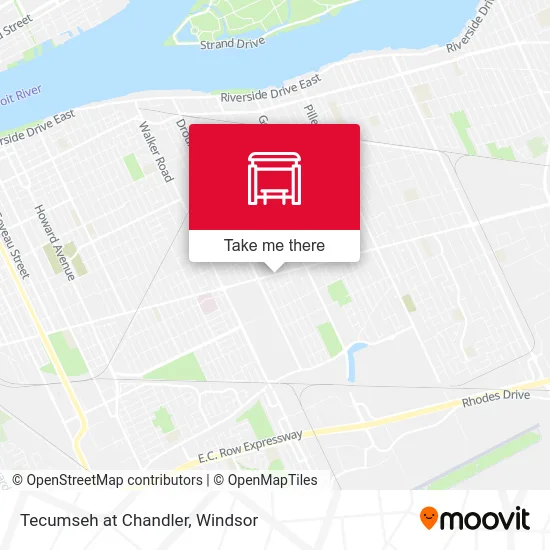 Tecumseh at Chandler map