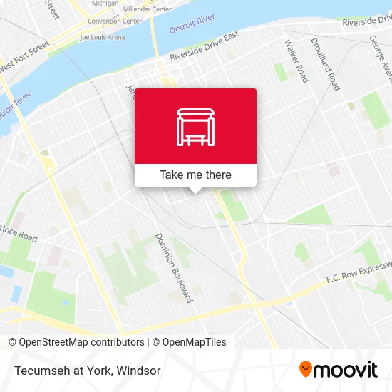 Tecumseh at York map