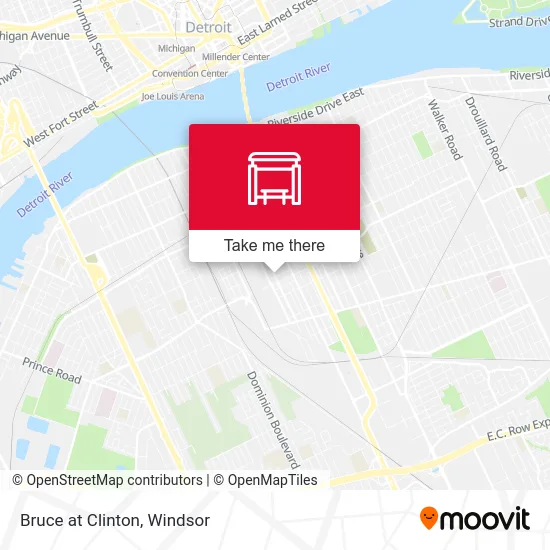 Bruce at Clinton map