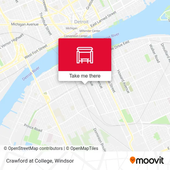 Crawford at College map