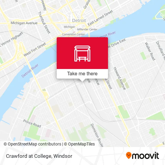 Crawford at College map