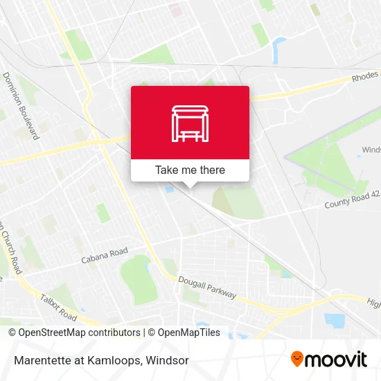 Marentette at Kamloops map