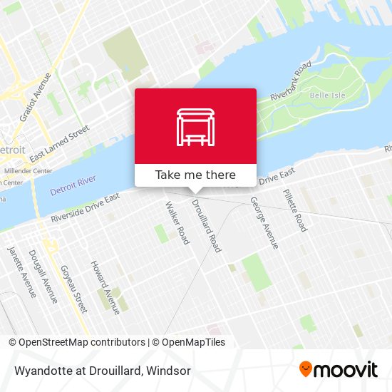 Wyandotte at Drouillard map