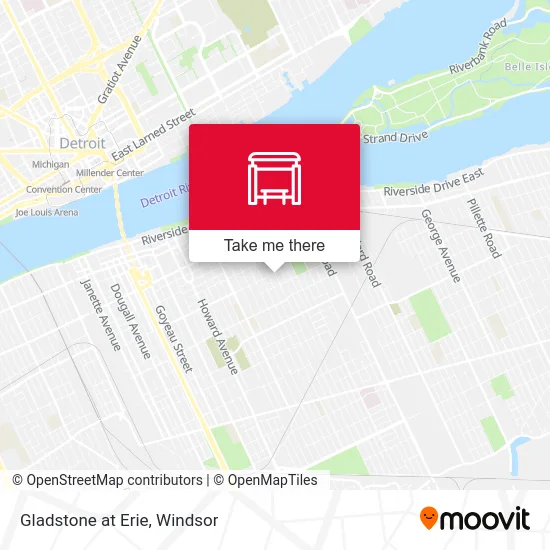 Gladstone at Erie map