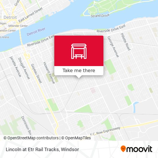 Lincoln at Etr Rail Tracks map
