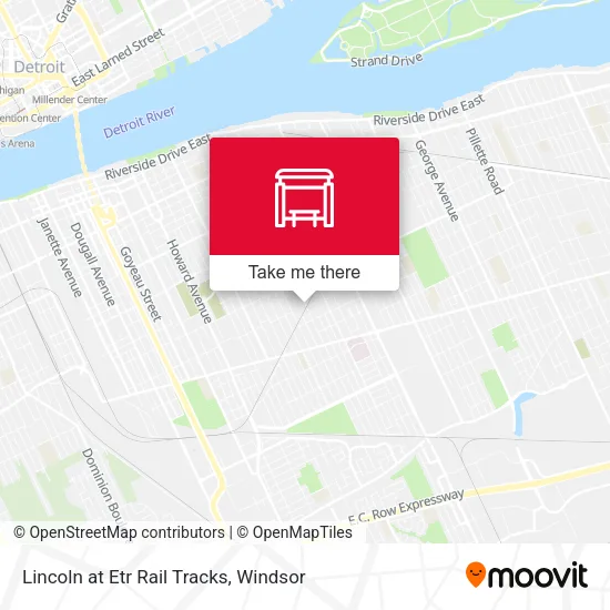 Lincoln at Etr Rail Tracks map