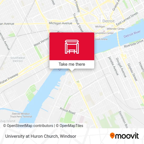 University at Huron Church map