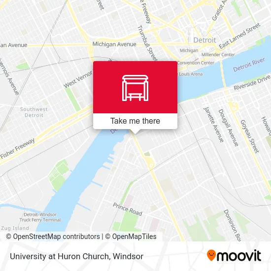 University at Huron Church map