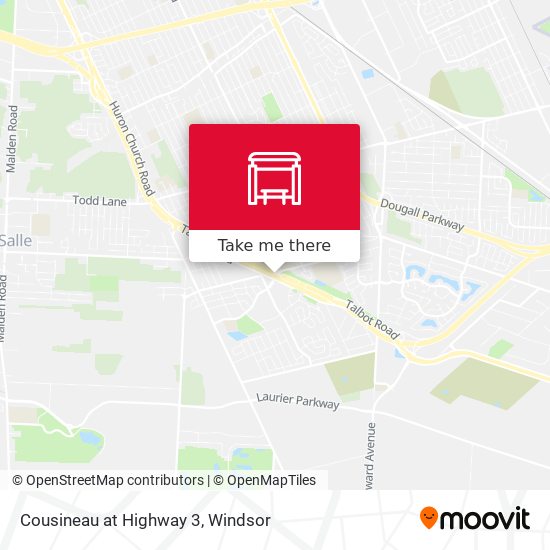 Cousineau at Highway 3 map