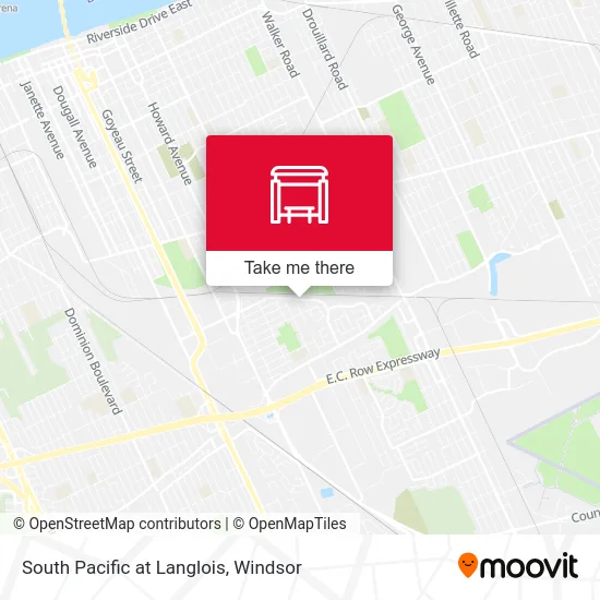 South Pacific at Langlois map