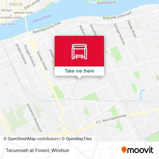 Tecumseh at Forest map