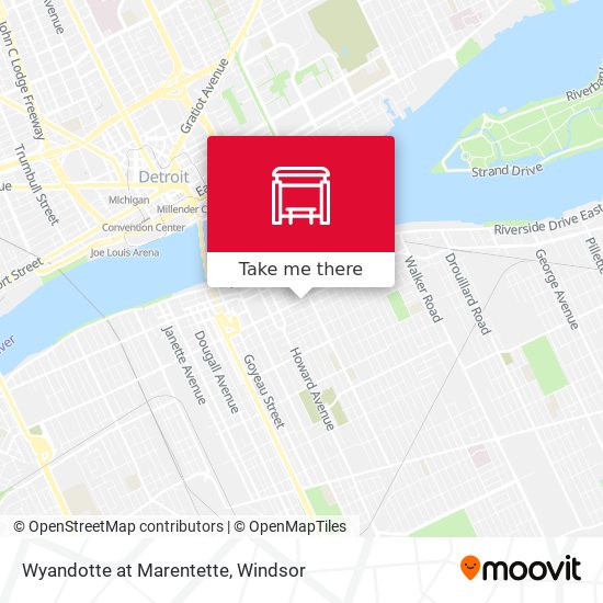 Wyandotte at Marentette map