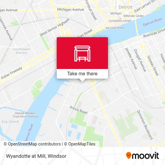 Wyandotte at Mill map