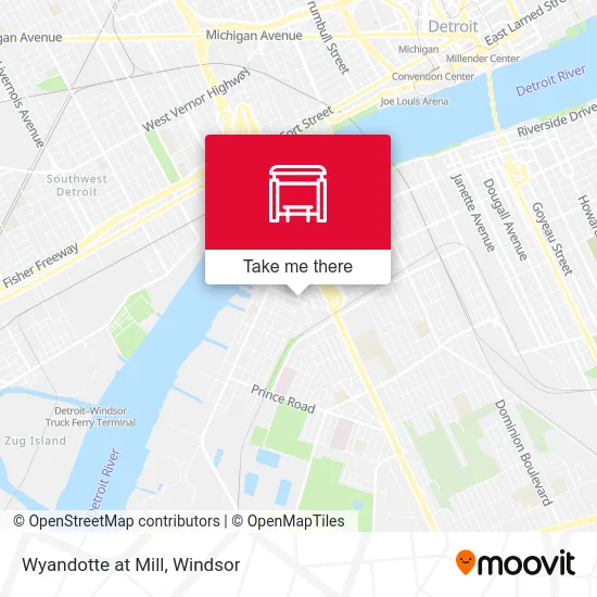 Wyandotte at Mill map