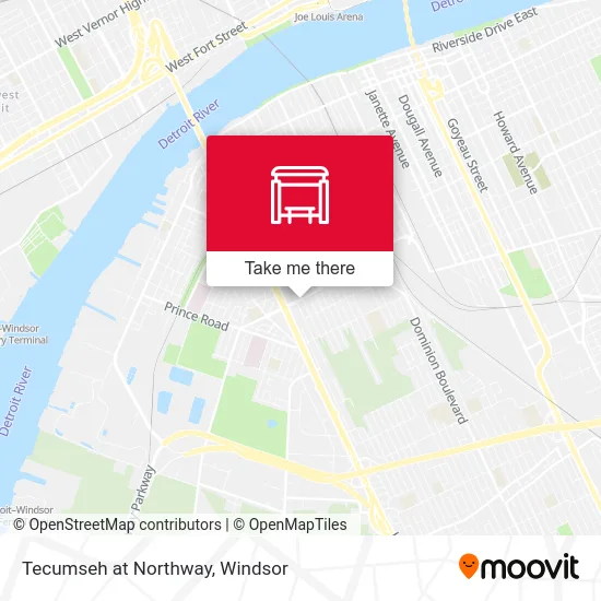 Tecumseh at Northway map