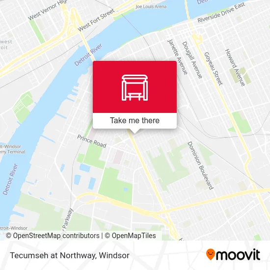 Tecumseh at Northway map