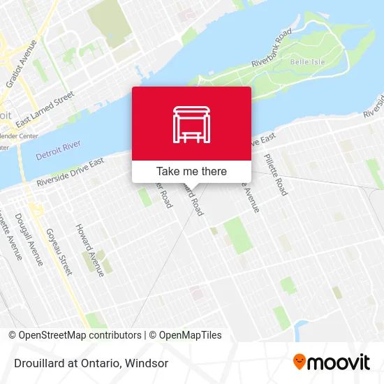 Drouillard at Ontario map