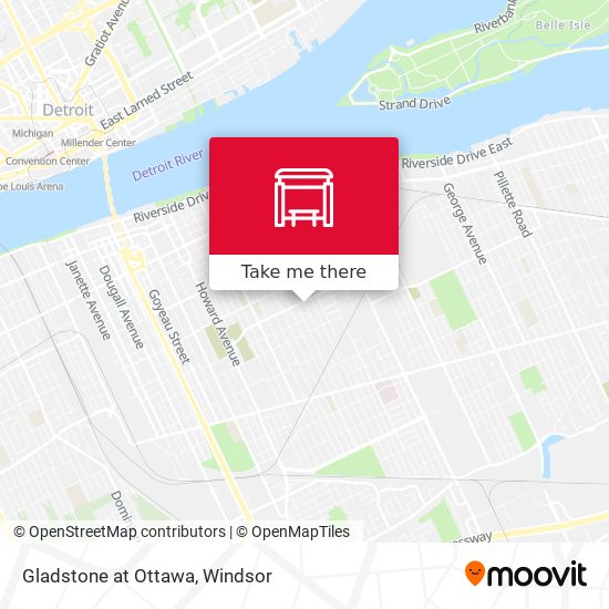 Gladstone at Ottawa map