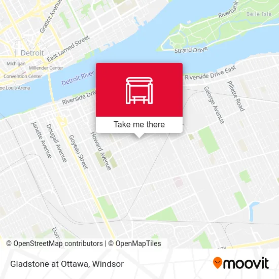 Gladstone at Ottawa map
