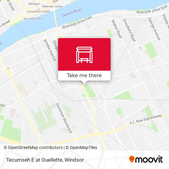 Tecumseh E at Ouellette map
