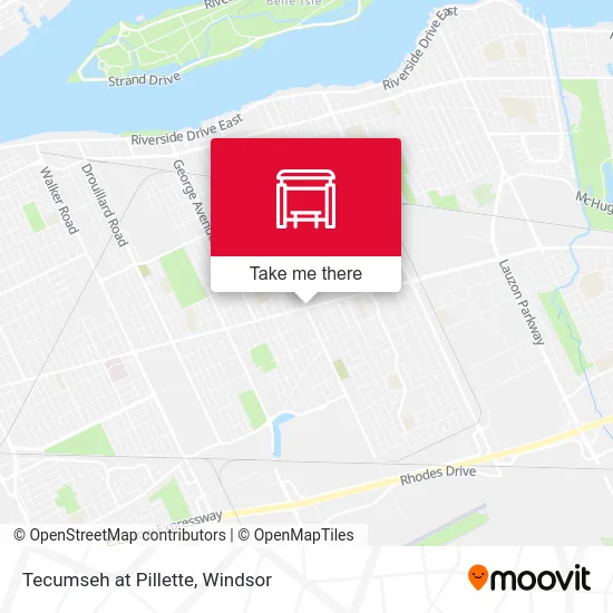 Tecumseh at Pillette map