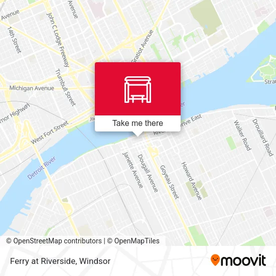 Ferry at Riverside map
