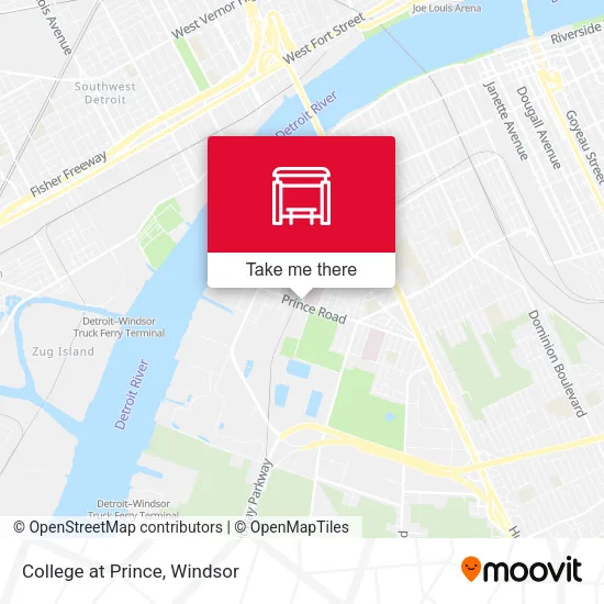 College at Prince map