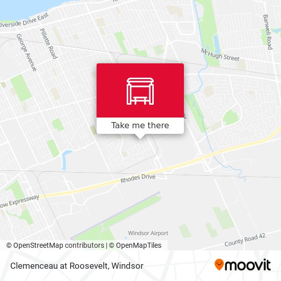 Clemenceau at Roosevelt map
