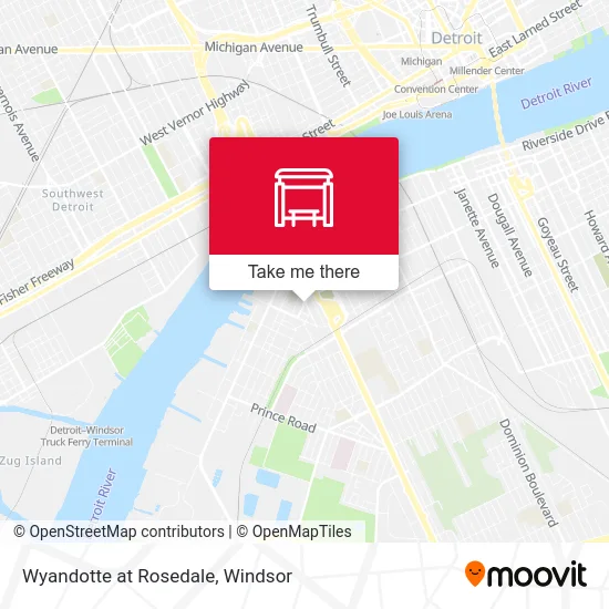 Wyandotte at Rosedale map