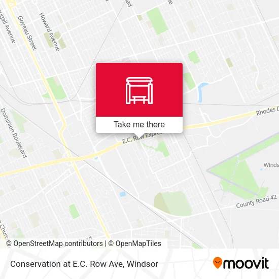 Conservation at E.C. Row Ave map