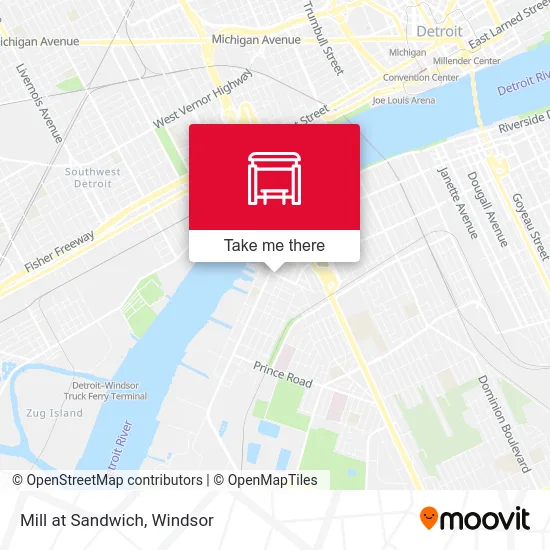 Mill at Sandwich map