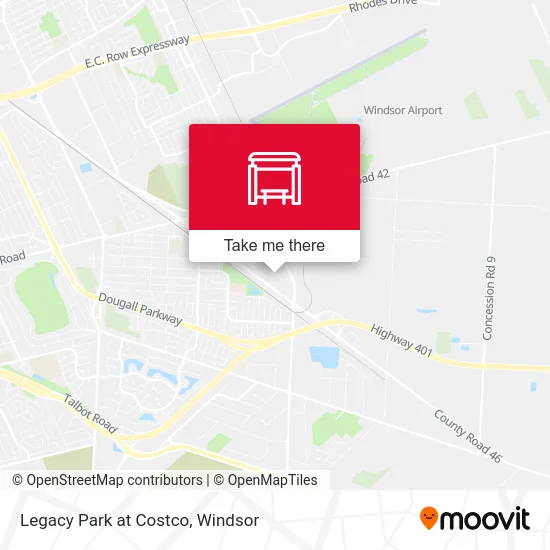 Legacy Park at Costco map