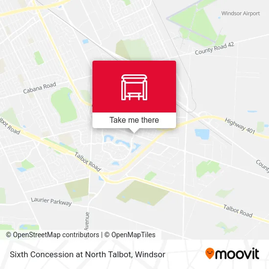 Sixth Concession at North Talbot map